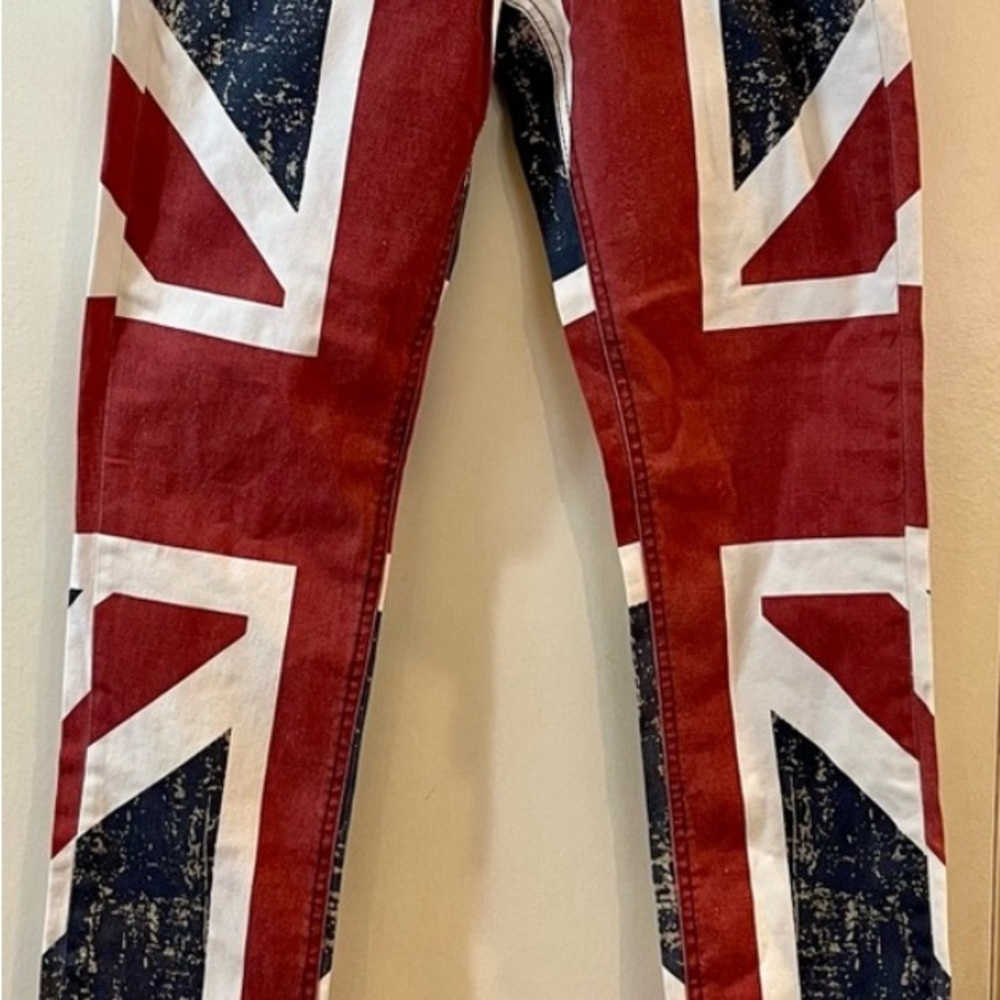 Union Jack Red, White and Blue Straight Leg Jeans